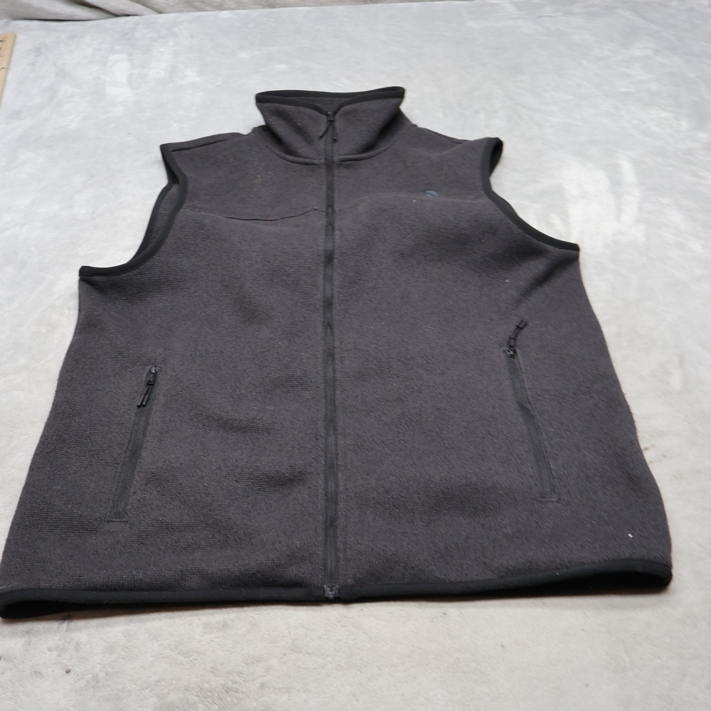 North Face Vest Mens Medium Black Front Range Fleece Lightweight Full Zip Casual